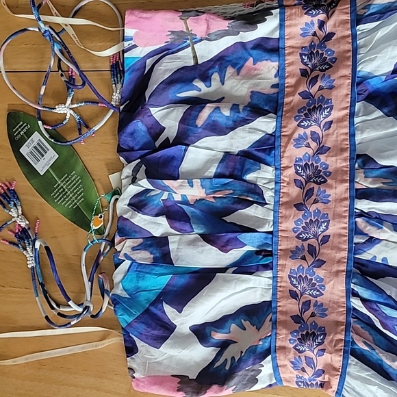 Farm Rio Foliage Printed Tiered Cotton Midi Dress - Picture 9 of 15